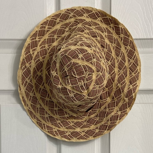 O’Neill Women’s Summer Straw Hat Tan Floppy Hat Coconut Shell Logo One Sizs - Picture 2 of 5